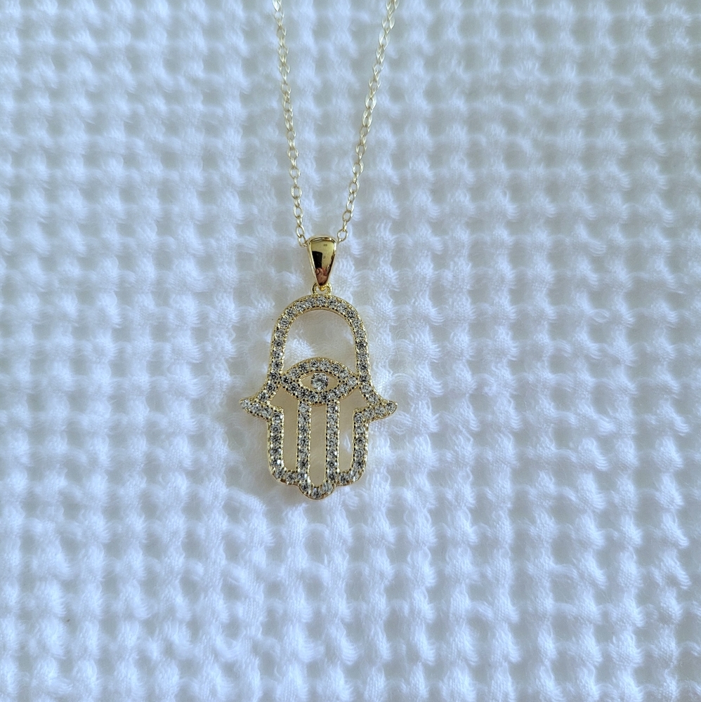 Cote d'Argent Gold💛 Hamsa🤚 Pendant Necklace - NWT - Picture 8 of 16